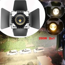 200W COB LED Spotlights Warm  Cold White Par Light Stage Light with Barn Doors