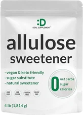 Allulose Sweetener 4 Pounds – Natural Sugar Substitutes, No Aftertaste – Keto Fr