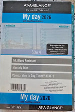 2026 AT-A-GLANCE Seascapes Daily & Monthly Refill Pages, White/Blue 5.5" x 8.5"