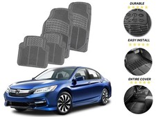 For All Honda Accord Car Floor Mats 4pcs Premium Rubber Custom Fit Set For All Honda Accord Car Floor Mats 4pcs Premium Rubber Custom Fit Set