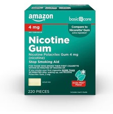 Nicotine Gum AMAZON 4mg Arctic Mint 220 Pieces Stop Smoking Polacrilex