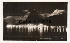 1952 Rio De Janeiro Brazil At Night  Postcard unposted