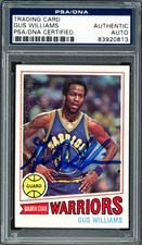 Gus Williams Signed 1977-78 Topps Card 89 Warriors PSA/DNA #83920813