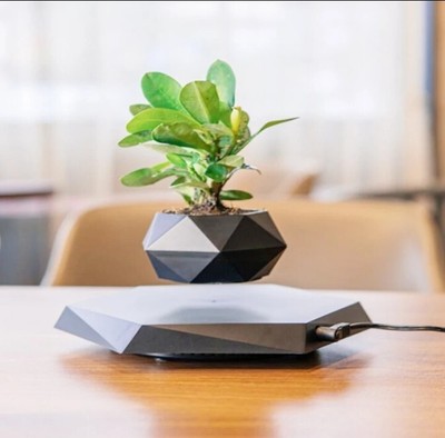 Levitating Air Bonsai Pot Rotation Flower Pot Planters Magnatic Suspension 