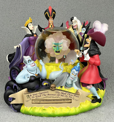 Disney Villains Statue SnowGlobe Evil Grim Grinning Ghost Rare 2004