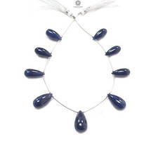 183.85cts Natural Blue Sapphire Gemstone Plain Teardrops Loose Beads 20mm - 22mm