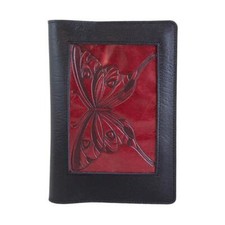 Large Handmade Deco Butterfly Design Leather Journal Diary Notebook