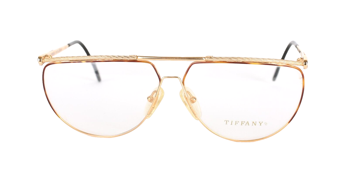 TIFFANY T65 GOLD PLATED 23 CARATI Occhiali Montatura Vintage NEW OLD STOCK