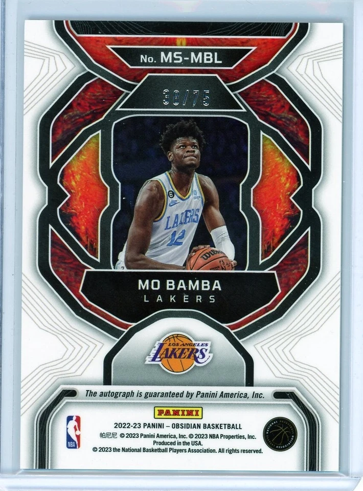 Mo Bamba 2022-23 Obsidian Purple Electric Etch Magmatic Signatures 38/75 - Image 2 of 2