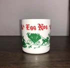 Vintage Hazel Atlas Milk Glass Christmas Heritage Carriage Egg Nog Cup Mug 1950s