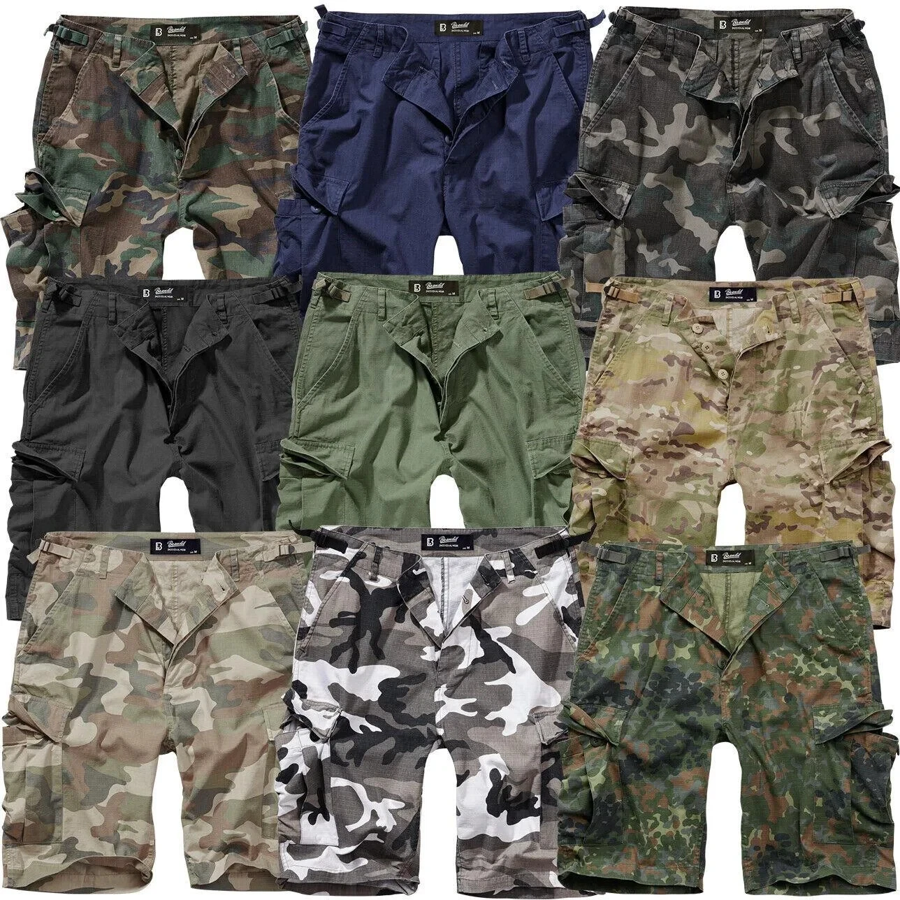 Brandit Men's BDU Ripstop Cargo Shorts Army Military Camping Hiking
Opens in a new window or tab