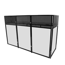 DJ Event Facade Black White Scrim Metal Frame Booth 23 x73 Flat Table Top USA