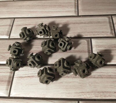 Fisher Price Construx Replacement Parts Lot 12 Dark Grey Connectors