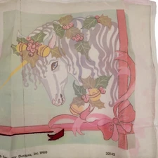 Candamar Something Special Needlepoint Kit Holly Unicorn 30142 Vintage 80s