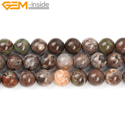 Rain Forest Onyx Agate 15" Strand Brown Natural Beads For Women's Jewellery - Picture 38 of 49