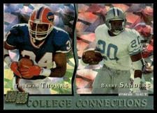 BARRY SANDERS/THURMAN THOMAS 1993 PRO SET COLLEGE CONNECTIONS #CC1
