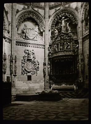 Magische Laterne Dia BURGOS KATHEDRALE CONSTABLE KAPELLE NR2 UM 1930 VINTAGE FOTO