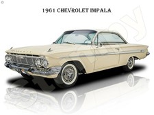 1961 Chevrolet Impala Metal Sign 9 X 12 Or 12 X 16
