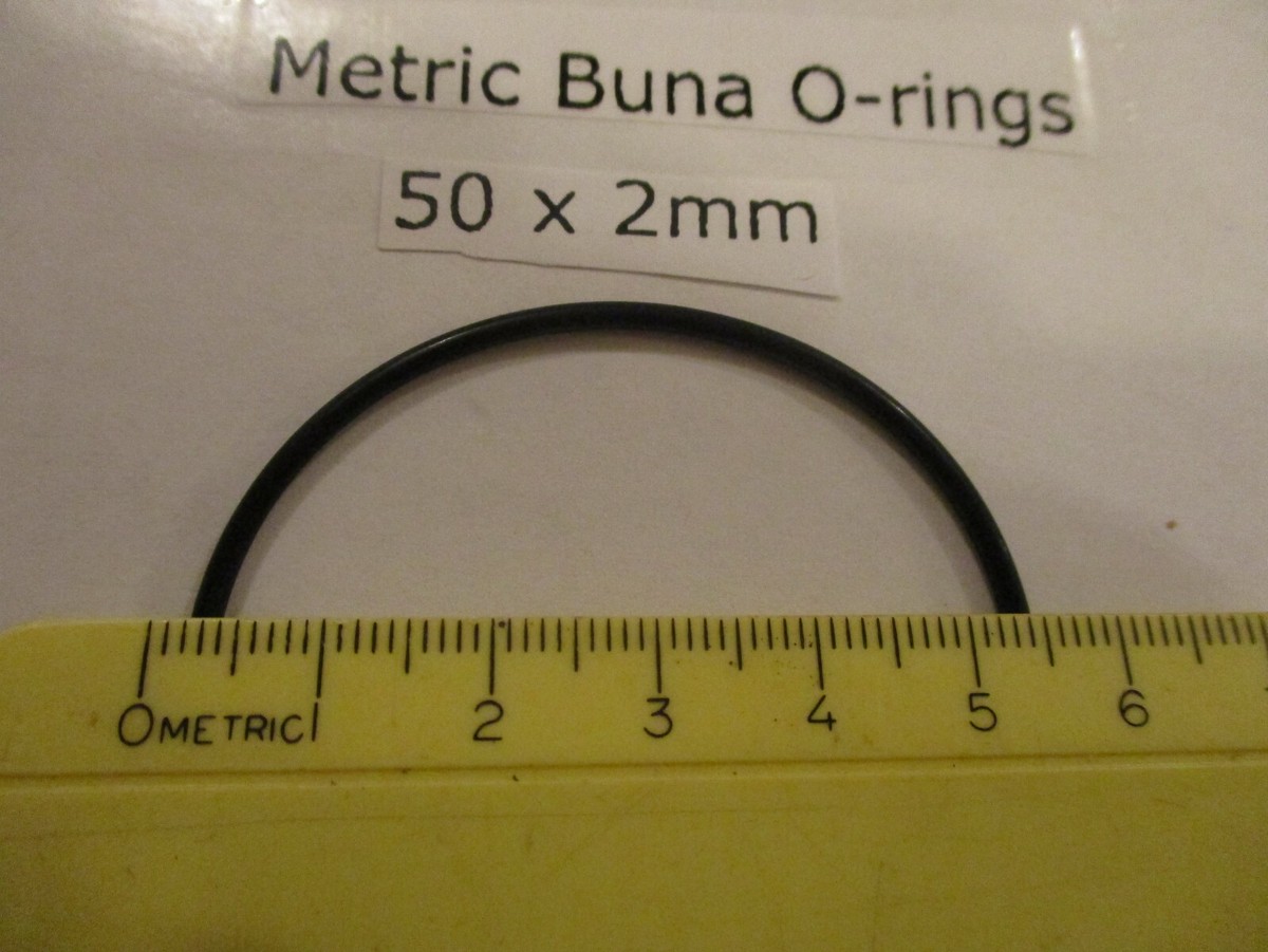 Single Buna-70 O-Ring – 46mm ID X 50mm OD X 2mm Thick – American Made, Nitrile Rubber Seal
