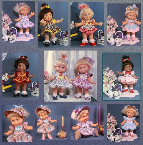 *SUMMER*FUN* Sewing Pattern for Galoob Baby Face Dolls - Dresses Diapers & More! - Afbeelding 1 van 7