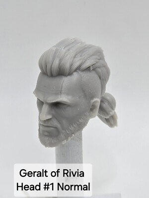 3d Printed GERALT OF RIVIA HEAD#1 1:12 6'' SCALE Joe Classified/Marvel Legends