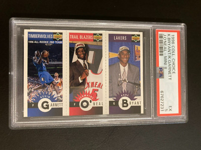 1996-97 UD Collectors Choice Mini-Cards M129 RC Kobe Bryant Garnett O`Neal PSA 5