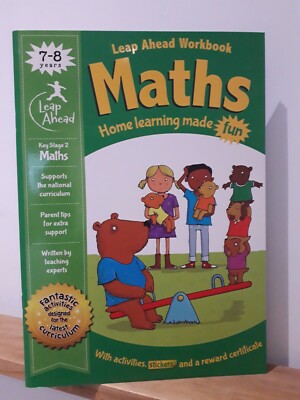  Maths (Leap Ahead Workbook ) Home learning and Key stage 2 (Brand New) 7- 8 Yrs