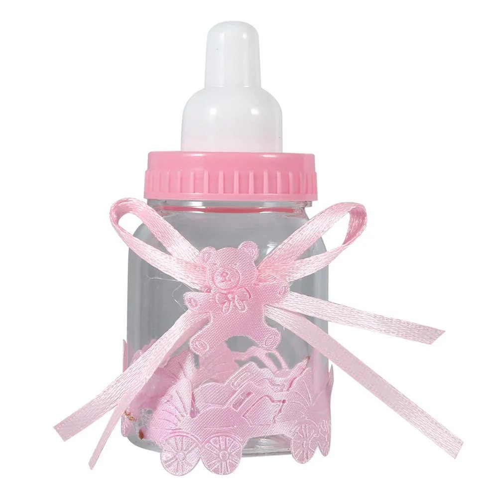 OO Baby Shower Bottle,12Pcs Candy Chocolate Bottles Box for Girl Boy Baby Shower