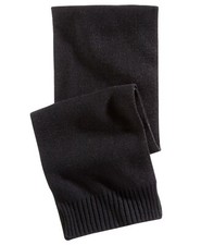  95 Alfani Men's Black Knit Ribbed Reversible Warm Winter Muffler Scarf One Size