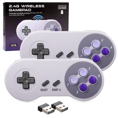 2Pack 2,4G Kabellos Controller Gamepad für Nintendo SNES PC MAC Raspberry Pi
