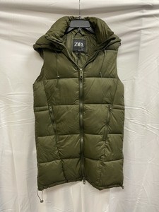 olive green puffer vest womens
