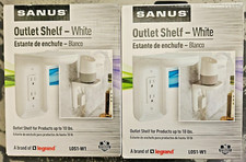 Sanus 1-Gang Specialty Size Outlet Shelf White Plastic Indoor Wall Plate 2 Pack