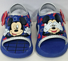 Mickey Mouse Disney Little Boy Infant Size 4 Lightweight Sandals, Worn 2-3 Times