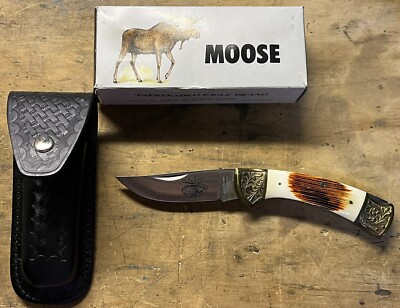 Parker-Imai Japan KF-115 Moose Lockback Knife -Wildlife Series | eBay