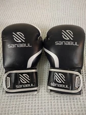 Sanabul Black 12oz Essential Gel Boxing Gloves Excellent Condition One Use
