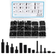 580 PCS M3 Black Nylon Standoff Kit Spacers Screws  Nuts Motherboard  PCB
