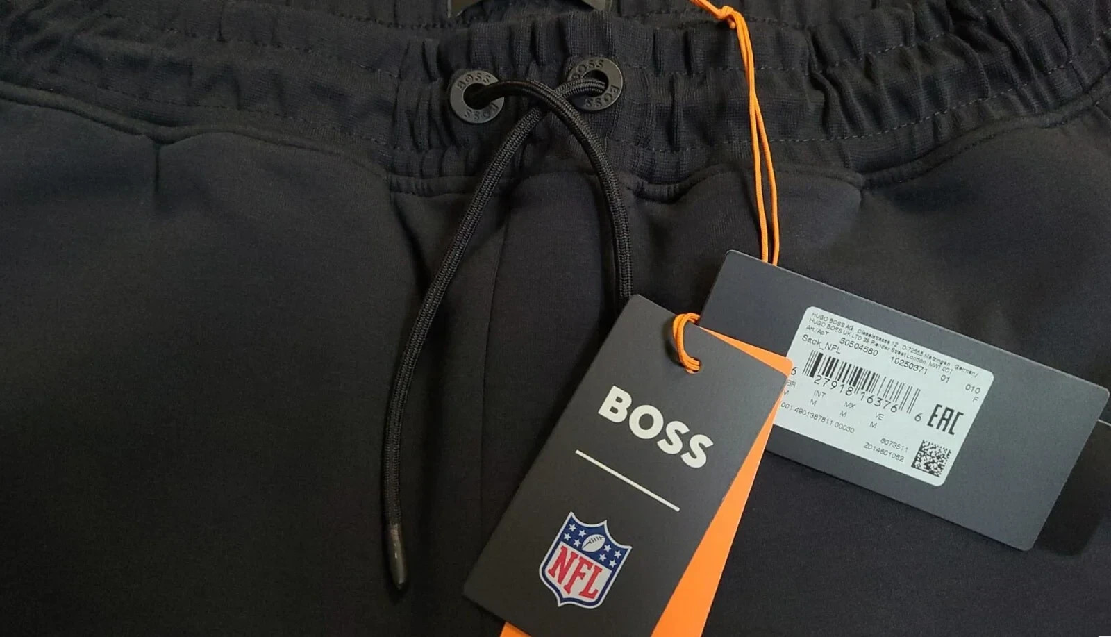 BOSS X NFL Chicago Bears Sweatpants in Black Active Tracksuit Joggers - Size M thumbnail 6