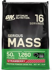 Optimum Nutrition Serious Mass,Strawberry Flavour, 16 Servings, 5.45KG 9.19 per kilo