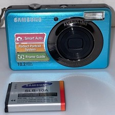 Samsung SL202 10.2MP Digital Camera Blue Tested Read Description