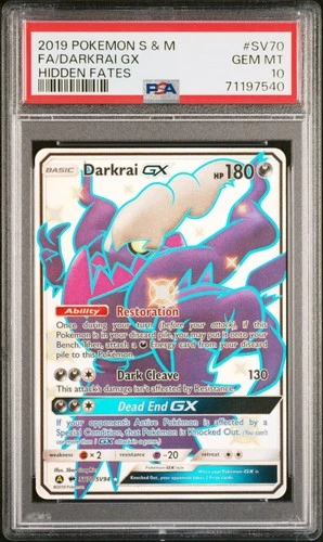 Pokemon Darkrai Gx Hidden Fates SV70/SV94 PSA 10