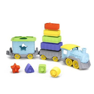 Stack & Sort Train, Blue - 12 Piece Pretend Play, 1 EA, Multi