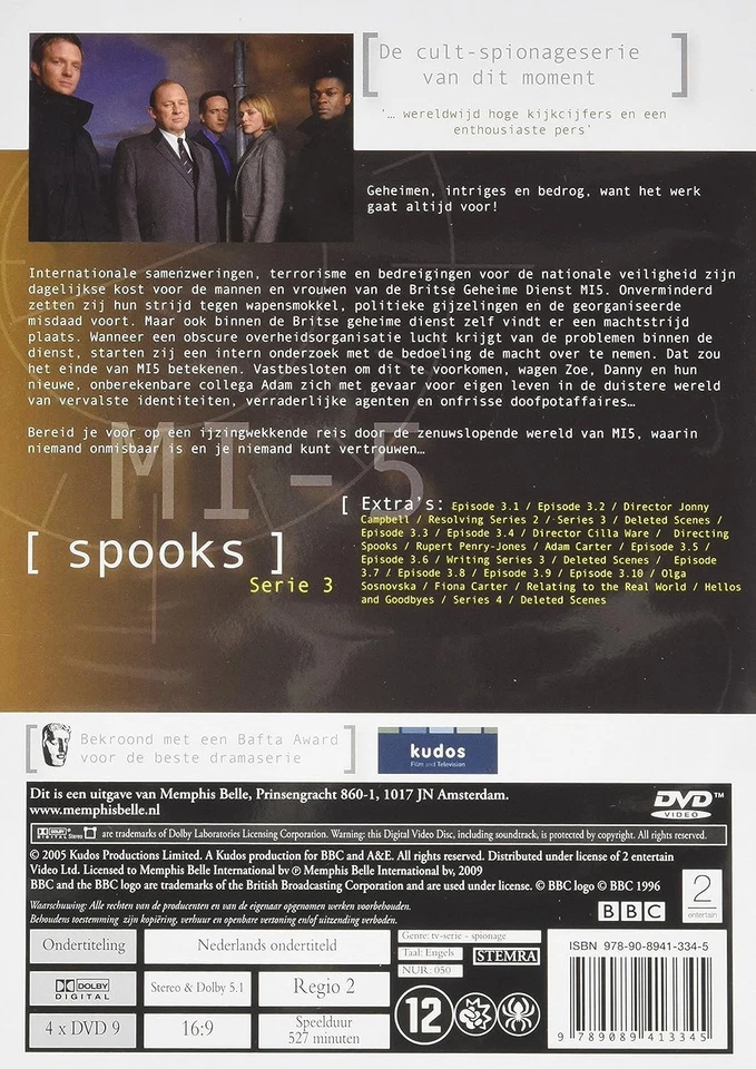 Spooks - Seizoen 3 (DVD) Peter Firth Gemma Jones Alrick Riley Bharat Nalluri - Image 2 of 2