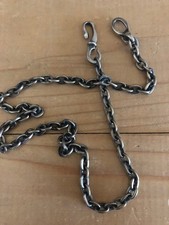 Silver 925 chain necklace, azuki bean design, thick and round