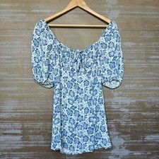 Reformation Sette Milkmaid Mini Dress Retro Floral Preppy Classic Womens 0