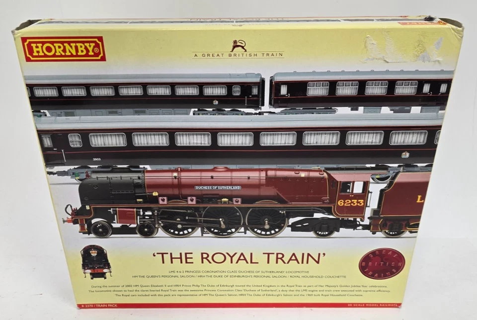 Hornby The Royal Train LMS 6233 Duchess Of Sutherland Loco w 3x Extra Coaches - Image 3 of 4