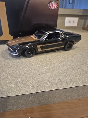 1969 Ford Mustang Boss 302 Smokey Yunick 11 ACME Diecast 1:18 Car - Black ''RARE''