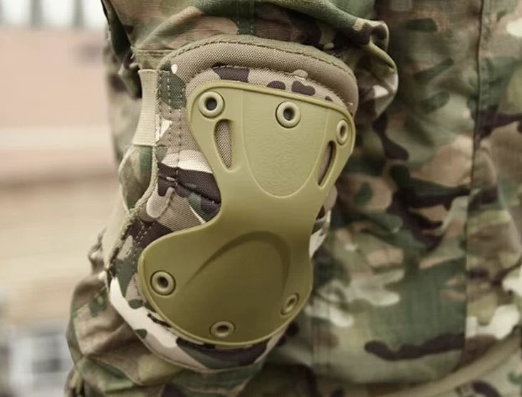 Juego completo de coderas y rodilleras tácticas ajuste universal OD, bronceado o negro Foto 2 de 4