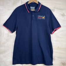 Red Bull Oracle Formula 1 Car Racing Team Polo Shirt Preppy Sz XL