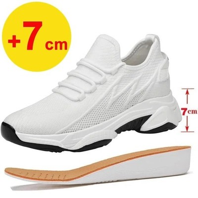 Herren Elevator Turnschuhe Atmungsaktiv Mesh Höhenerhöhung Freizeit Laufschuhe