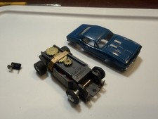 Original AURORA THUNDERJET Dark Blue Camaro Black Stripe Vintage Slot Car Tjet